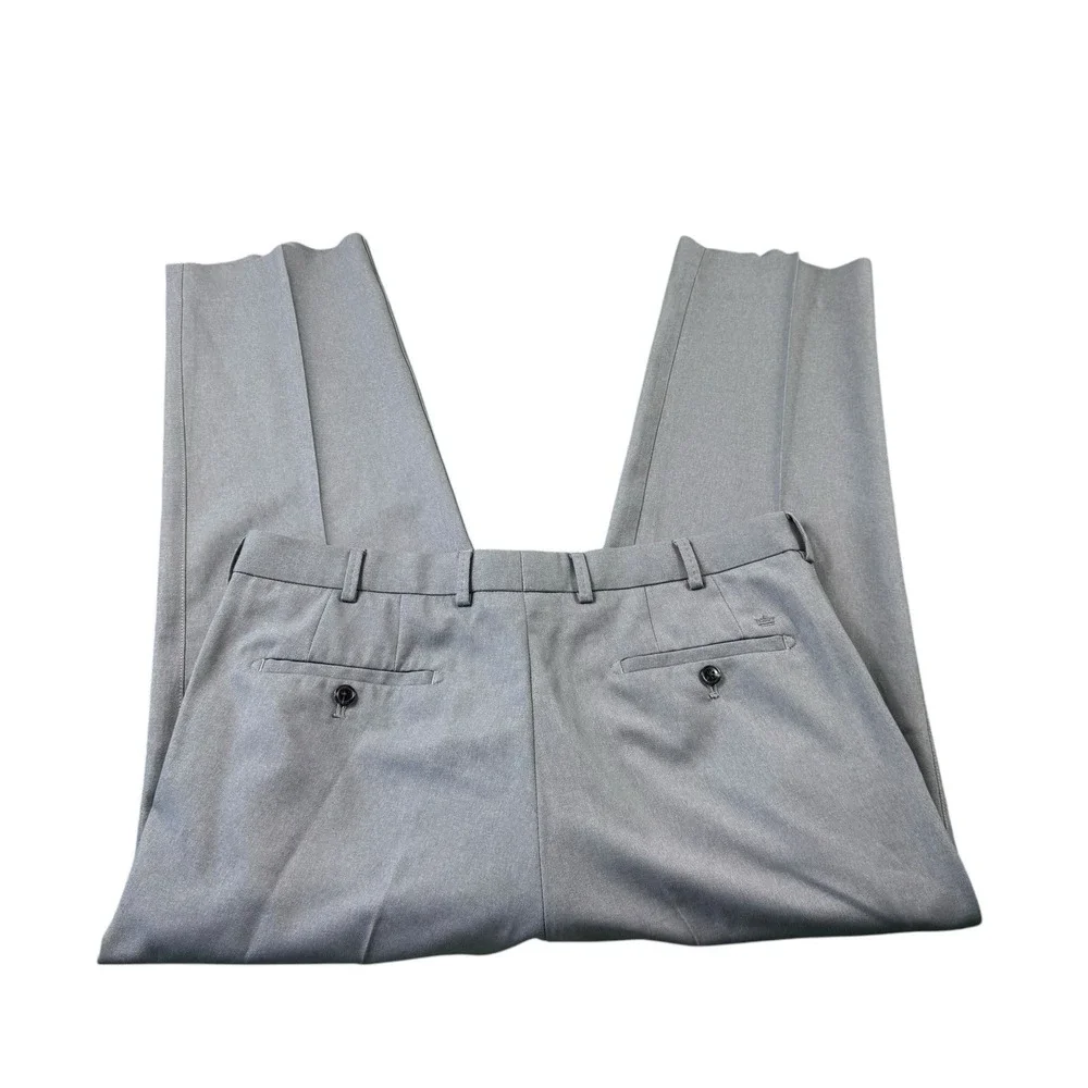 Peter Millar Gray Crown Sport Wicking Golf Pants Mens 35x28 Chino 100% Polyester